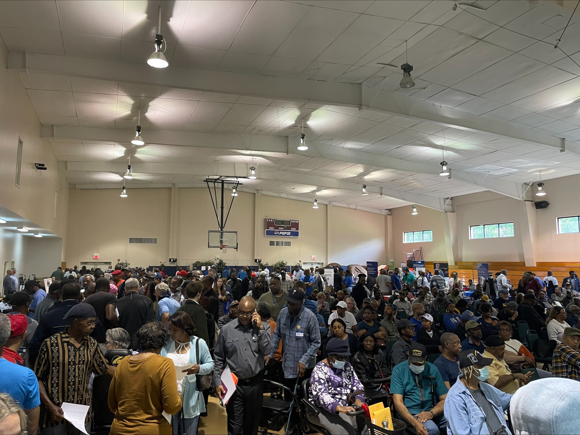 Veterans attending an event